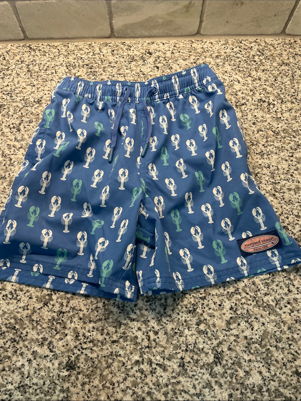 Vineyard Vines Blue Lobster Pattern Hybrid Shorts